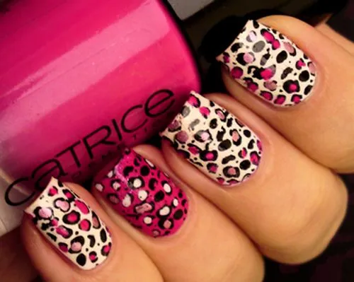 Uñas decoradas pies animal print - Imagui