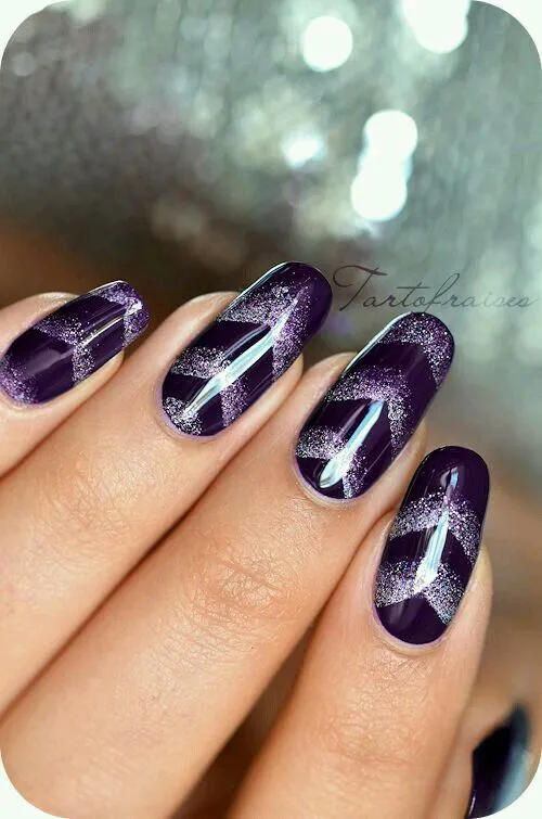 Uñas de acrilico color morado difuminado | Nails | Pinterest | Colors