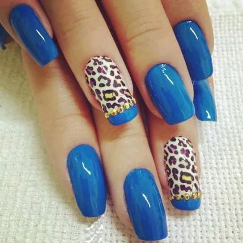 Uñas azules | Decoracion | Pinterest