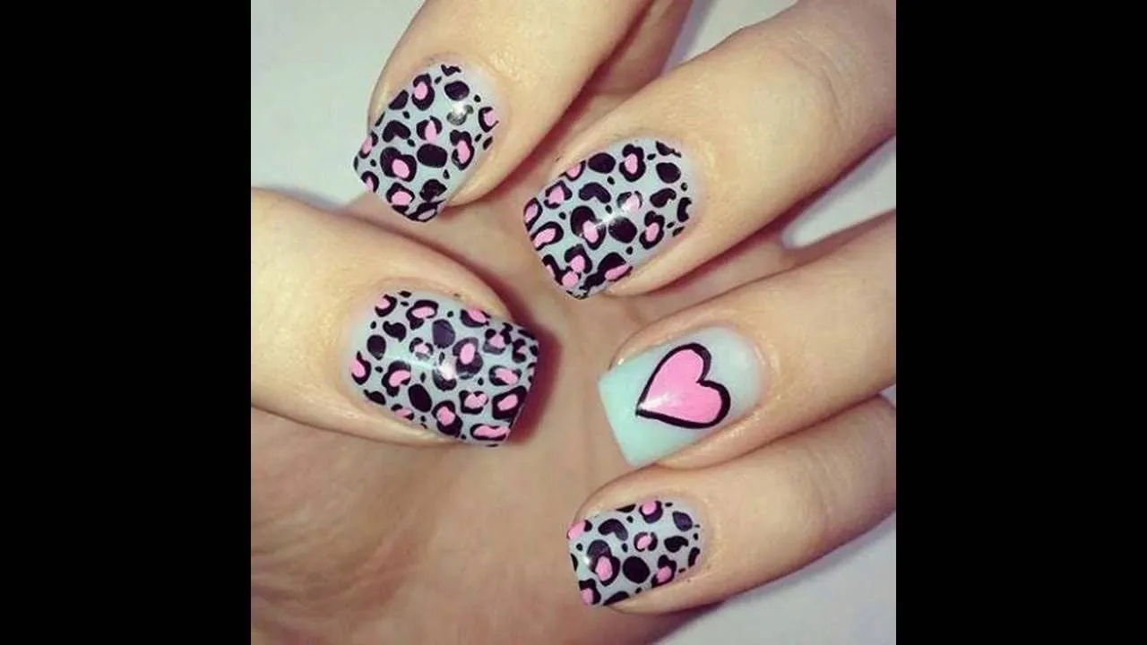 Uñas decoradas con animal print - YouTube