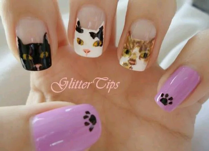 Uñas decoradas gatos - Imagui