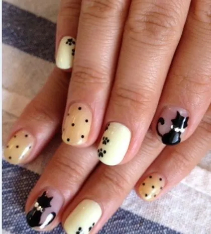 Uñas decoradas con gatos | nails | Pinterest