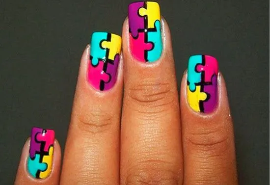 Uñas decoradas con rompecabezas | Imagenes Tiernas | Fotos Tiernas ...