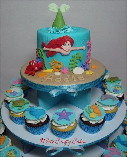 Under The Sea With Ariel - Cake & Cupcake Tower | Decoración de ...