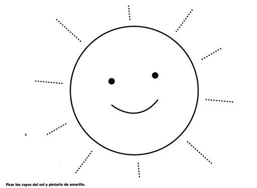 Imagenes de preescolar para colorear sol - Imagui