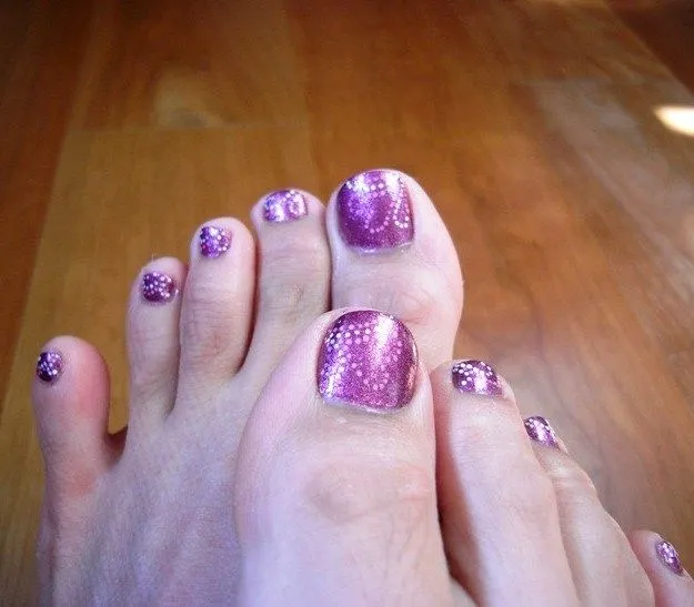 Todo Unhas: Diseño de Uñas de los Pies de Color Morado