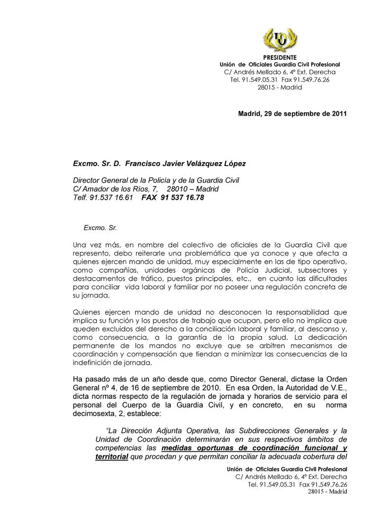 Unionoficiales.ORG • Ver Tema - Carta al Director General Jornada ...