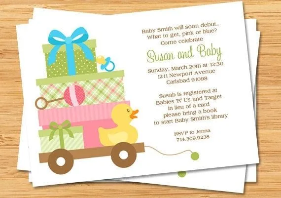 Unisex Baby Shower Invitation Print Yourself por eventfulcards