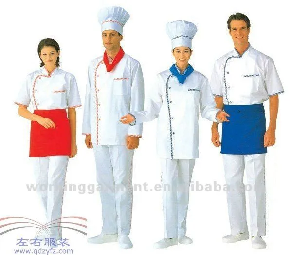 unisex blanco estilo uniformes del restaurante-Uniformes de ...