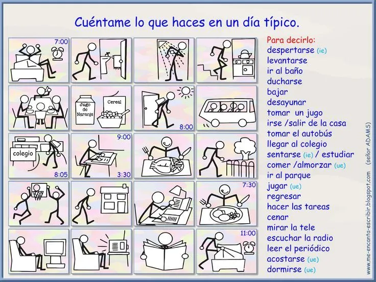 Unit: Mi vida diaria (reflexive verbs) on Pinterest | Daily ...