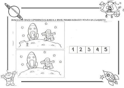 FICHAS DEL UNIVERSO PARA NIÑOS