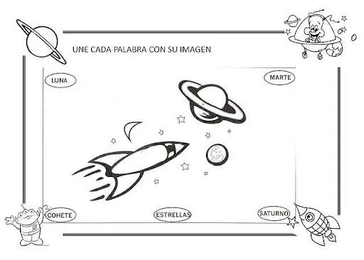 EL UNIVERSO LAMINAS PARA REPASAR Y PINTAR