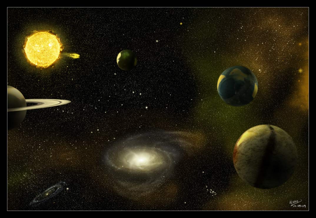 universo planetas y estrellas