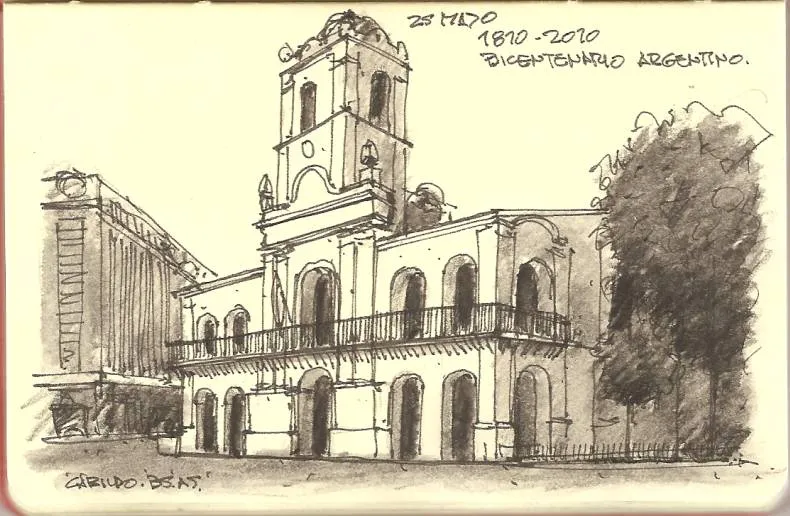 Urban Sketchers Argentina: Cabildo del Bicentenario