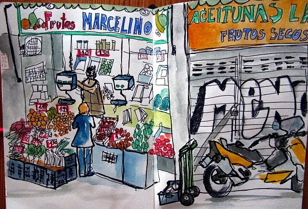 Urban Sketchers Spain. El mundo dibujo a dibujo.: Mercado de Anton ...