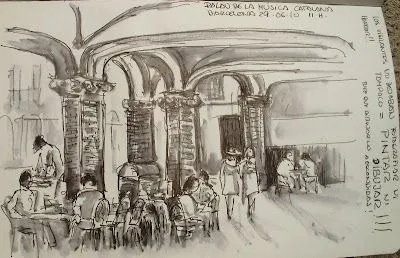 Urban Sketchers Spain. El mundo dibujo a dibujo.: PALAU DE LA MUSICA -