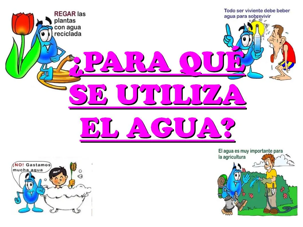 Usos del agua dibujos - Imagui