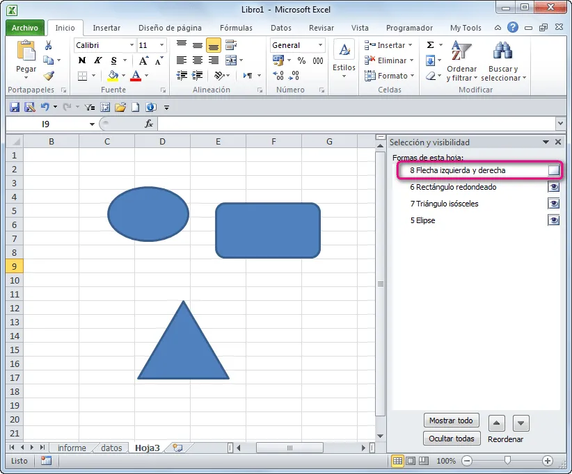 Usos del panel de selección en Excel ~ JLD Excel en Castellano ...