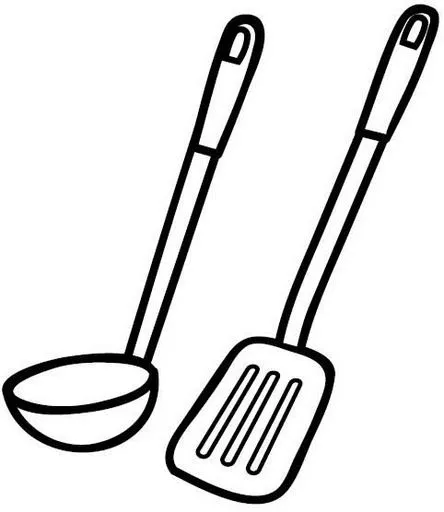 UTENSILIOS DE COCINA PARA COLOREAR | Dibujos para colorear