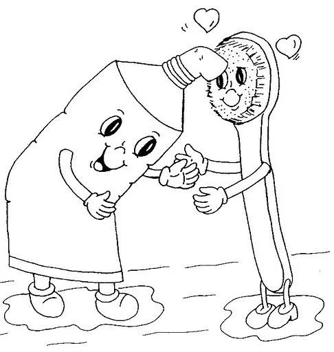 Utiles de aseo bucal para pintar - Imagui