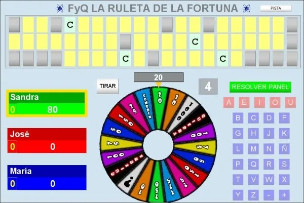 Ejemplo de utilización del juego "La ruleta de la fortuna ...