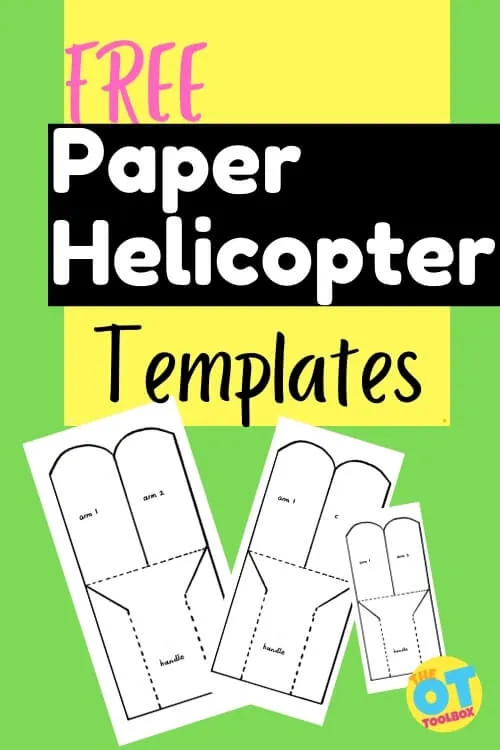 Utilizar un helicóptero de papel como herramienta terapéutica - The OT  Toolbox