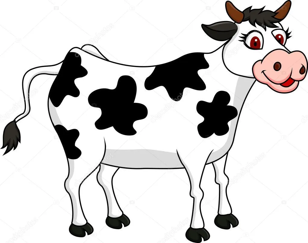 vaca de dibujos animados — Vector stock © tigatelu #