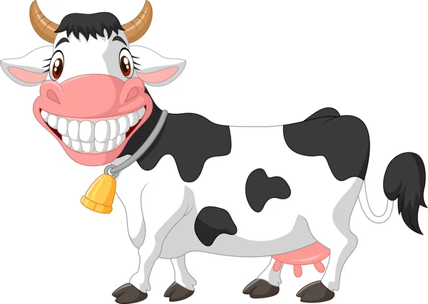 vaca feliz de dibujos animados — Vector stock © tigatelu #63473033