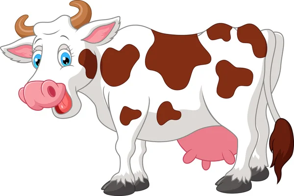 vaca feliz de dibujos animados — Vector stock © tigatelu #72455493