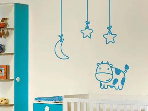 La Vaca y la Luna - vinilo decorativo de la colección Infantiles ...