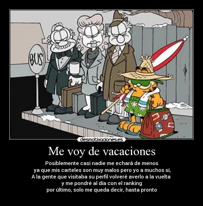 Me voy de vacaciones | Desmotivaciones