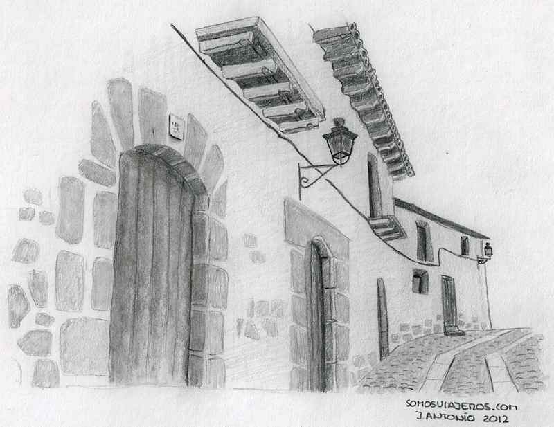 Valderrobres. Dibujo visita a la comarca del Matarraña turolense