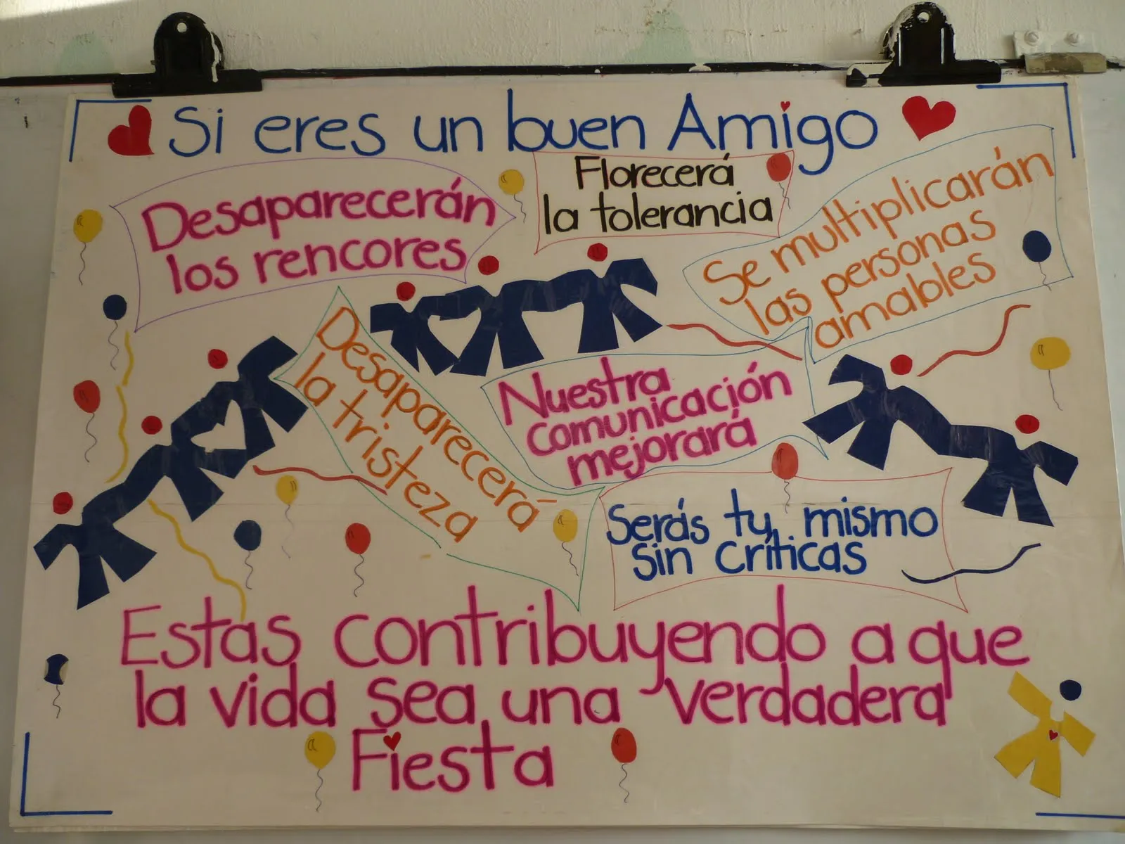 Mis valores: CARTELERAS SOBRE LA AMISTAD