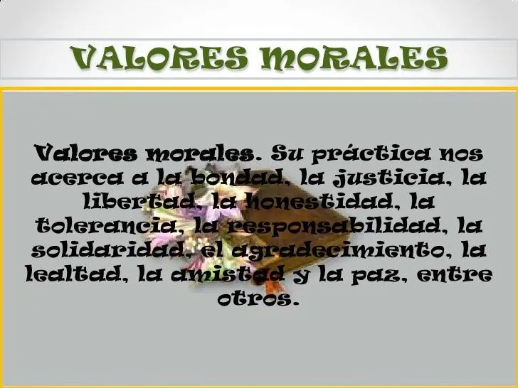 Valores morales