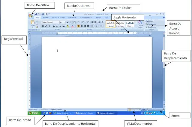 Vanne (L)**!!: Actividad 13:Elementos De La Pantalla De Word