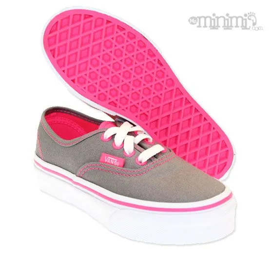 VANS Authentic - baskets enfant (Kid du 27 au 34) - Gris et Rose