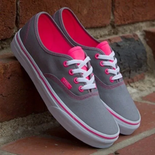 Vans Authentic GRIS/ROSE/FLUO - Impact Shoes