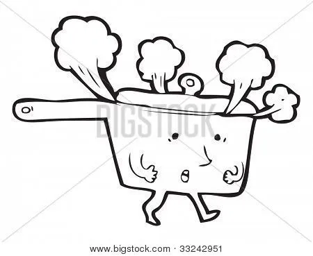 vapor de personaje de olla de dibujos animados Fotos stock e ...