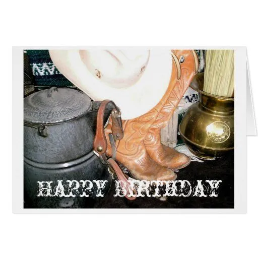 Vaquero, feliz cumpleaños felicitación | Zazzle