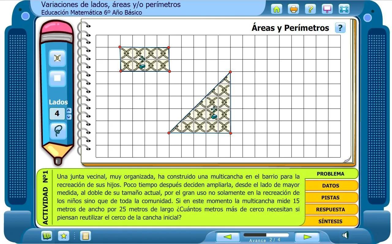 Variaciones de lados, áreas y/o perímetros | Recurso educativo ...