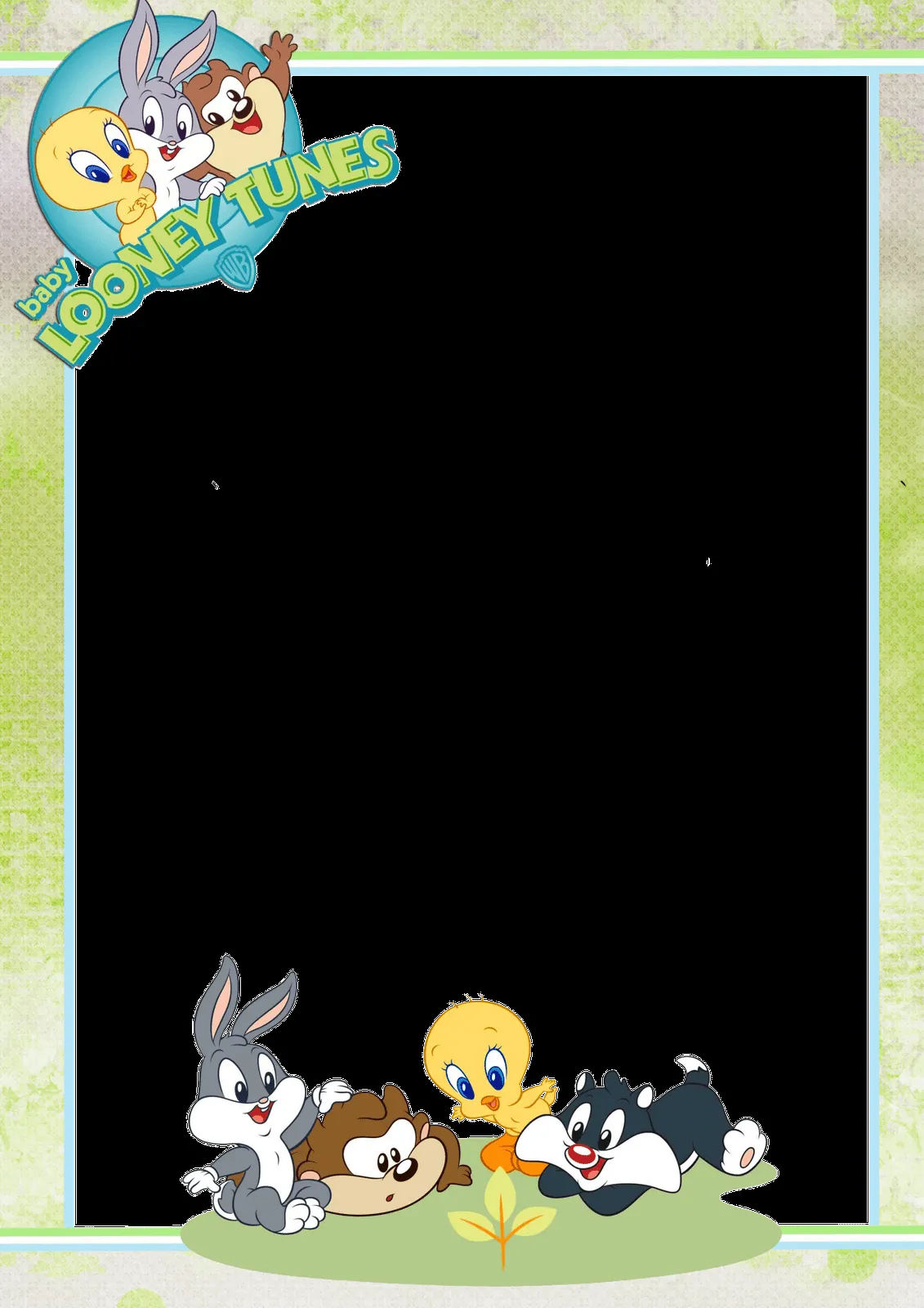 Várias Molduras PNG Da Galera Do Looney Tunes Baby Para Enfeitar ...