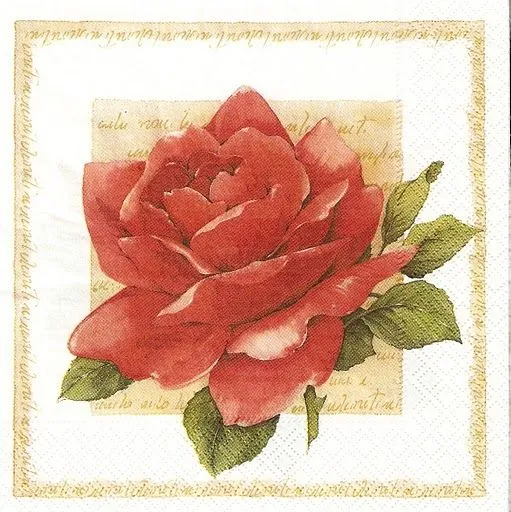 Varieté de Láminas para Decoupage: Rosas Rojas...