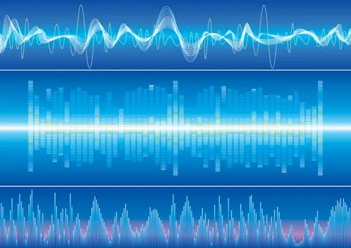 Various Audio wave light vector backgrounds set 03 - Vector ...