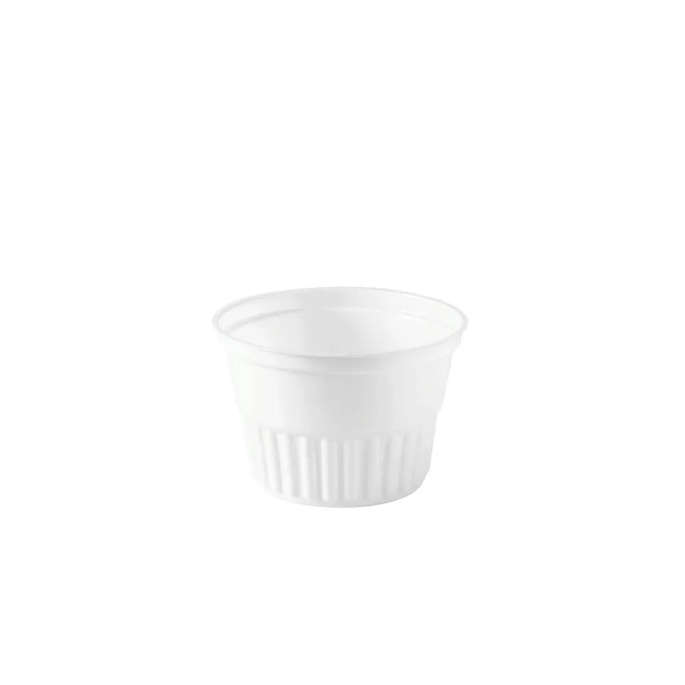 Vaso 19 para Gelatina / Flan 5.5 oz | 719 | EN8053.CR.HP | D:8 cm Al:5.3 cm  | 1750 pzs - Tienda Grupo WOW | Empaques para alimentos y bebidas