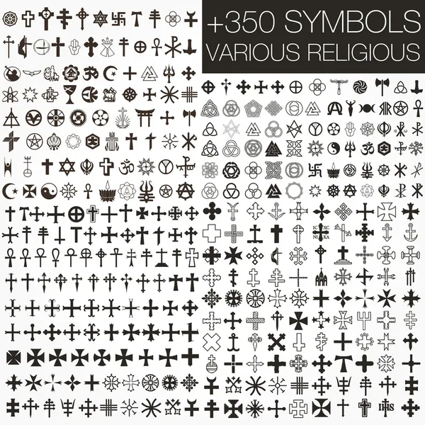 vector de 350. varios símbolos religiosos — Foto stock © alvaroc #