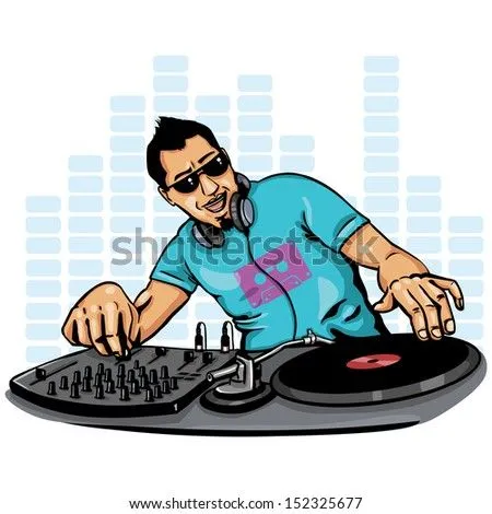 Vector Color Illustration - Dj - 152325677 : Shutterstock