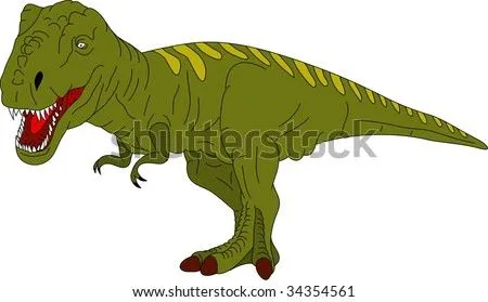 Vector - Colored T Rex Isolated On Background - 34354561 ...