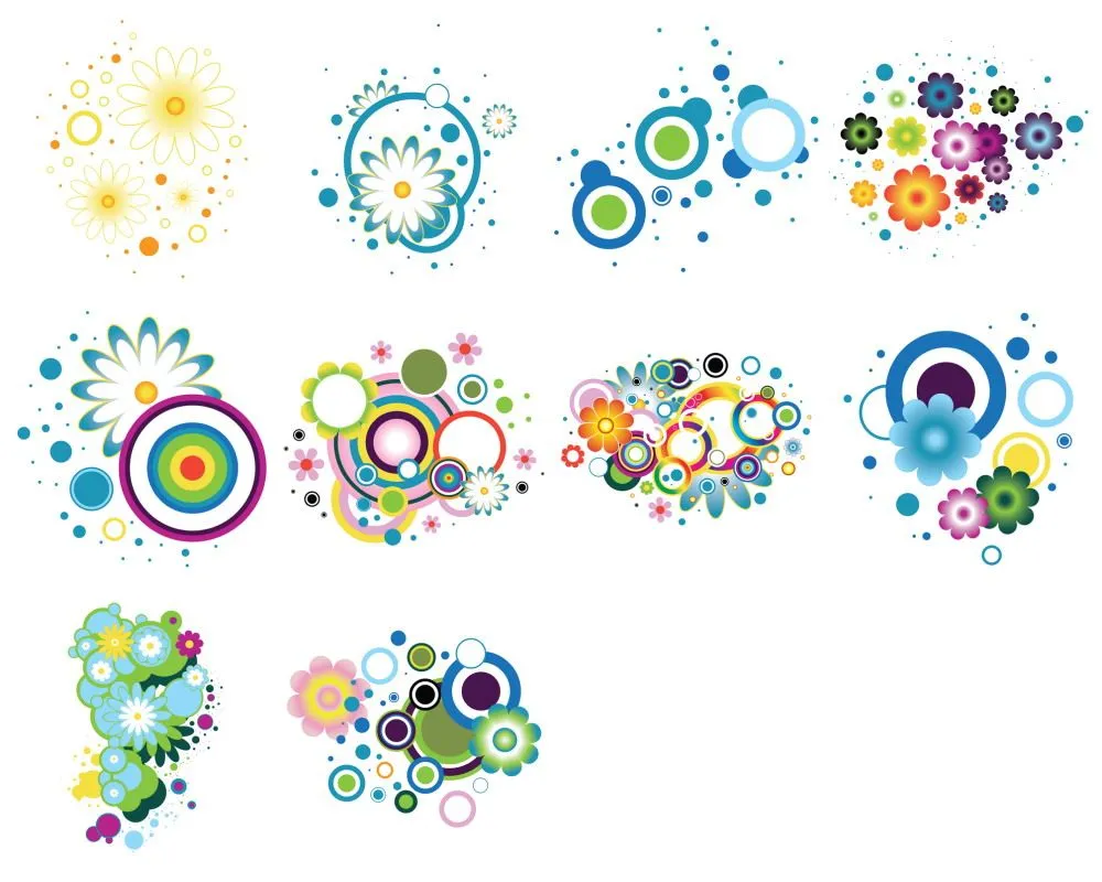 vector-colorful-flowers-pack1- ...