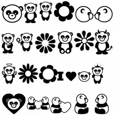 Gratis Pandas vectorial de dibujos animados Vector de dibujos animados ...