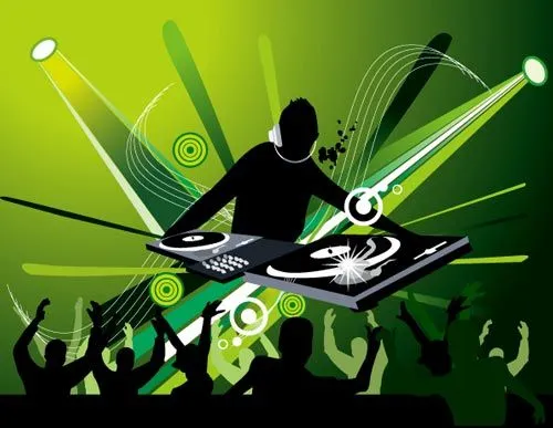 DJ posters vector templates